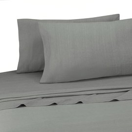 Brooklyn Flat Jersey Knit Sheet Set, Grey, Twin