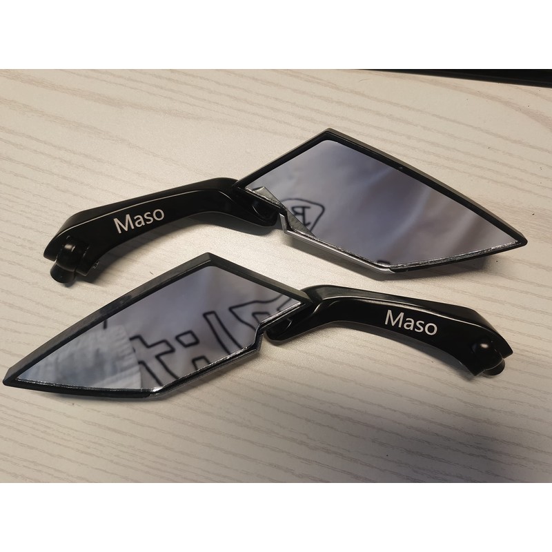 MASO Universal Motorcycle Side Mirrors 8mm/10mm Aluminum Diamond Style Motorcycle