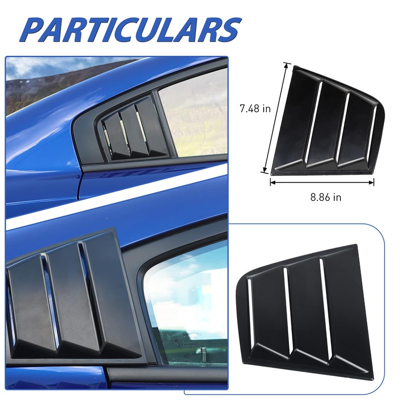CTMAOYI for Dodge Charger 2011-2024 Side Window Louvers Air Vent
