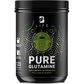 Glutamina Micronizada de 600g con 120 servicios. Ingredientes naturales. Pure Glutamine B Life.