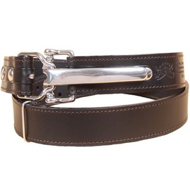 Col. Littleton Leather Belt with Stainless Steel Cinch Buckle | Small/Black