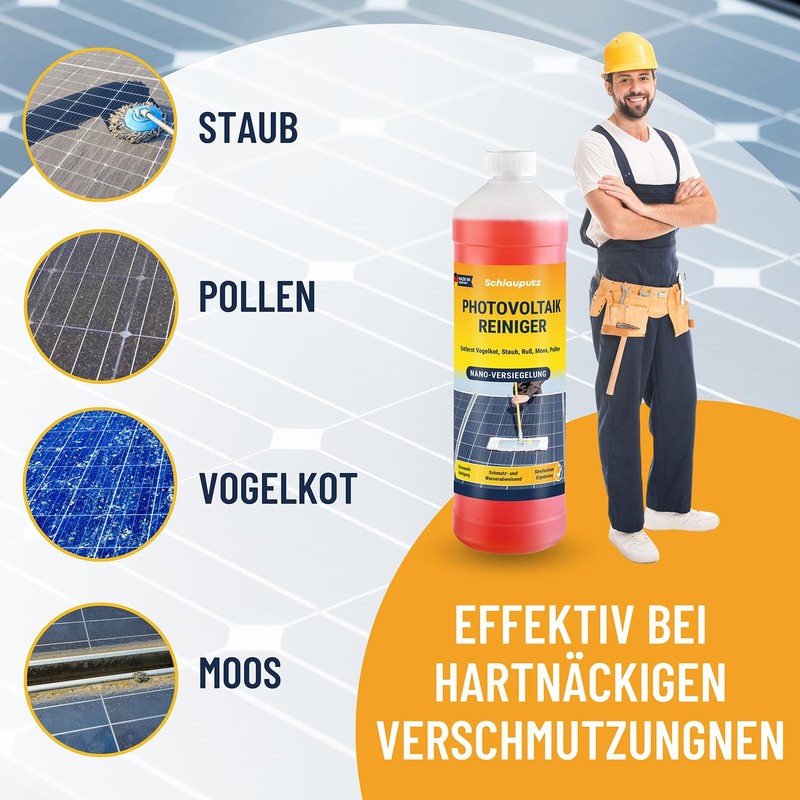 SCHLAUPUTZ Solar & Photovoltaic Cleaner 1L Concentrate (1:20) - Efficient