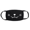 Mis.Moon Pack of 4 Mouth Masks, Black Masks with Cartoon