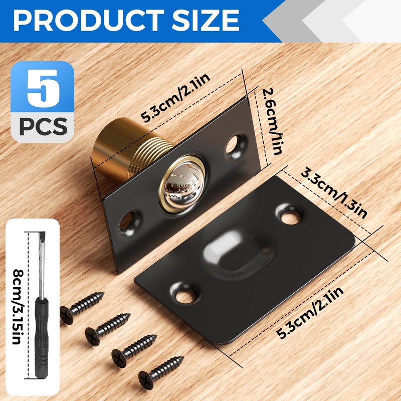 5 Pack Adjustable Ball Latches Silent Ball Catch Using Noise