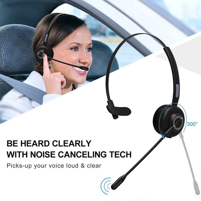 Call Center Headset Noise Cancelling Comfortable Adjustable Bluetooth Headset with