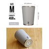CBJAPAN CAFE GOMUG Tumbler, Light Gray, 16.2 fl oz (460
