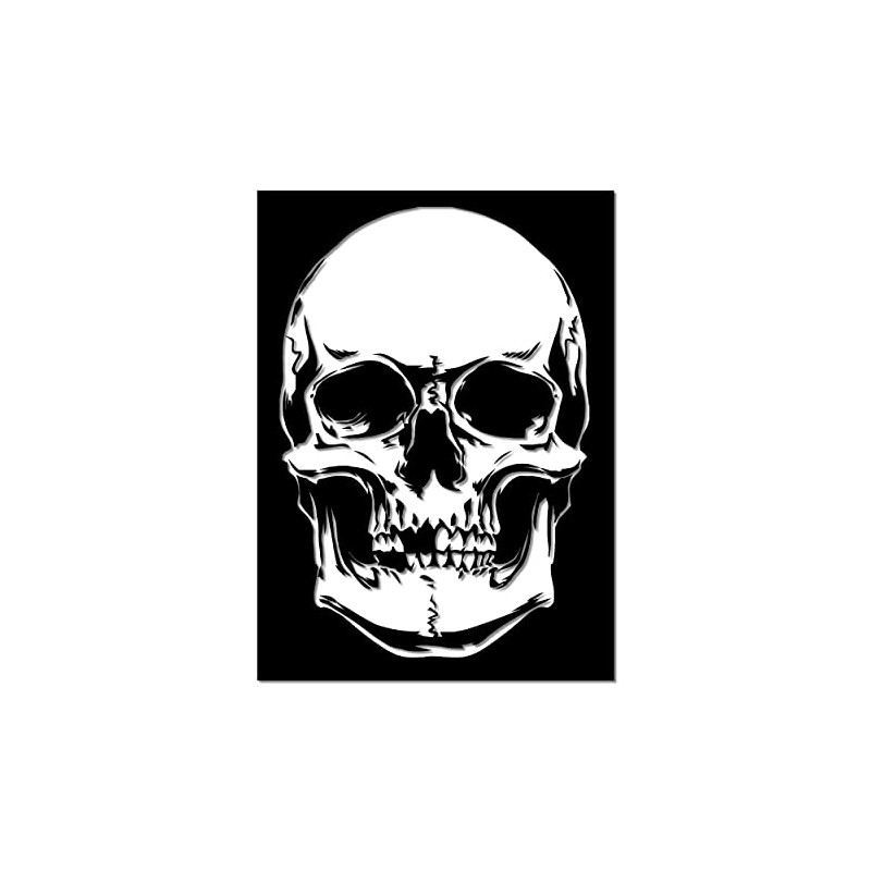 Herterich Products Airbrush Stencil for Skull Tattoo and Graffiti Stencil