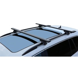 BRIGHTLINES All Black Heavy Duty 220 lbs Wing Shaped Universal Crossbars Roof Racks Compatible with 2017-2025 Volkswagen Atlas for Kayak Luggage ski Bike Carrier, a Set of 2