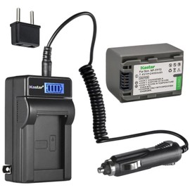 Kastar 1-Pack NP-FP70 / NP-FP71 Battery and LCD AC Charger Compatible with Sony DCR-HC94, DCR-HC96, DCR-SR30, DCR-SR40, DCR-SR50, DCR-SR60, DCR-SR70, DCR-SR80, DCR-SR90, DCR-SR100
