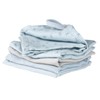 roba organic 5er Set Waschlappen 'Lil Planet' hellblau/sky, Musselin, Bio-Baumwolle,