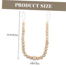 CORHAD 2pcs Beads Curtain Tiebacks Fashion Curtain Rope Holdbacks for Home Decor No Tools Required Rustic Style Drapes Accessories for Living and Bedroom