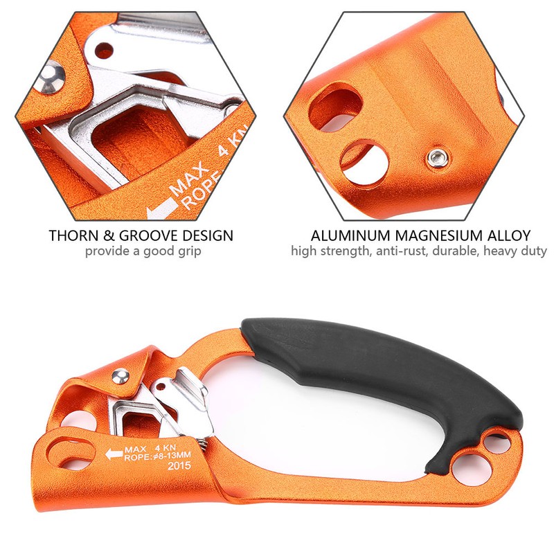 Right Hand Climbing Rope Handle Clamp for 8mm-13mm Rope Rock