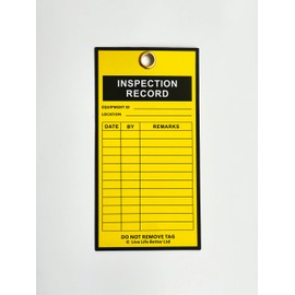 LIVELIFEBETTER® Inspection Tags - Set of 10 with Cable Ties for Equipment Checks, Isolation Warnings & Records, Indoor/Outdoor Use
