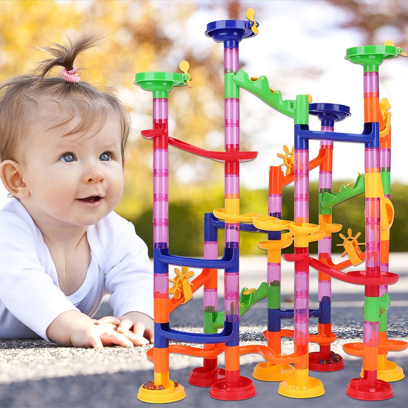 Creative DIY Marble Race Run Maze Balls Track Blocks Educational