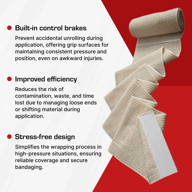 TacMed Solutions 4” Premium Control Wrap | Elastic Bandage Wrap