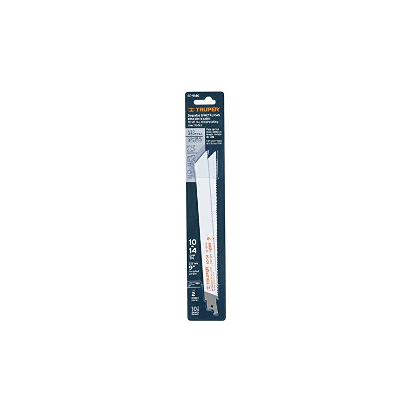 Truper SE-914G, 2 Seguetas bimetálicas para sierra sable, uso general,