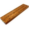 Continuous 2 track hardwood British cribbage board - 30cm (12")