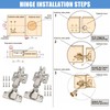 CVIUYO 10 Pcs 35mm Soft Close Kitchen Cabinet Hinges, Concealed