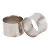 ITOS365 Handmade Round Hammered Silver Napkin Rings Holder for Dinning