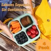 4 Pcs Recipientes para Aperitivos,4 Compartimentos para Almuerzo