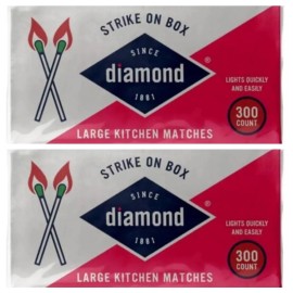 DIAMOND STRIKE ON BOX LARGE WOODEN KITCHEN MATCHES GREENLIGHT 2 PACK 600 MATCHES