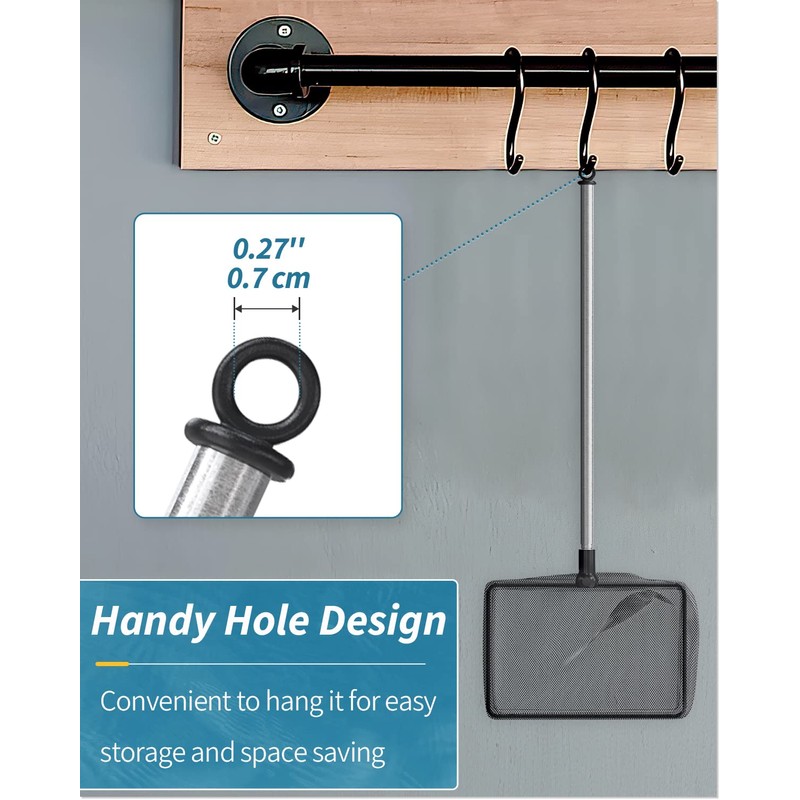 Pawfly 5 Inch Aquarium Fish Net with Telescopic Stainless Steel