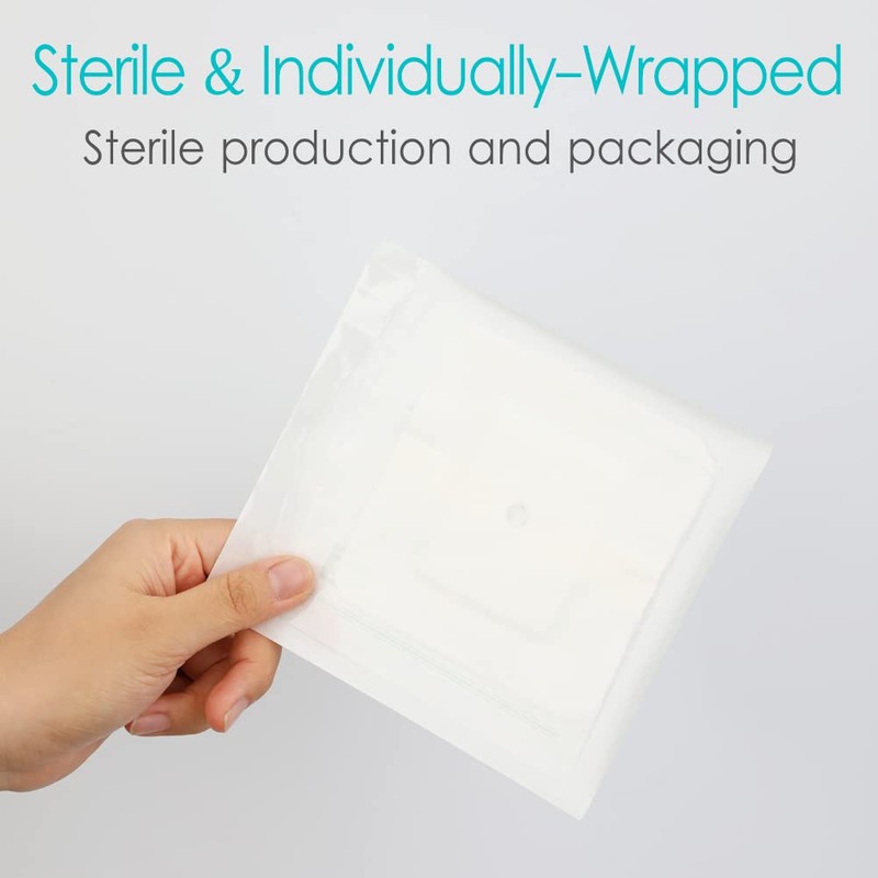 Split Drain Adhesive Bandages 4" x 4", PD Catheter Feeding