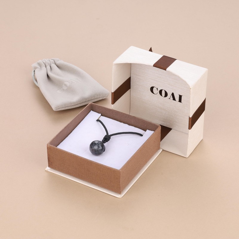 COAI Necklaces Lucky Ball Pendant, labradorite, Labradorite