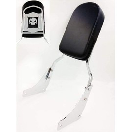 SMT-Skull Backrest Sissy Bar Pad Compatible With Honda Shadow Ace 1100 Tourer Sabre [B00RUDZ1HC]