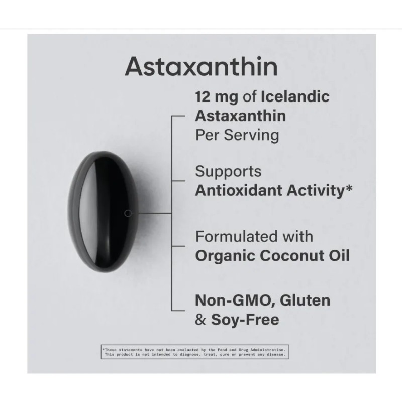 Sr Triple Strength Astaxanthin From Microalgae 12mg 60ct Sabor Flavorless