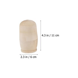STOBOK Matryoshka Blank Wooden Babushka Doll: Russian Wooden Dolls 5 Layers DIY Craft Painting 3 Sets Wooden Toy Home Decoration Christmas Birthday Festival Gift