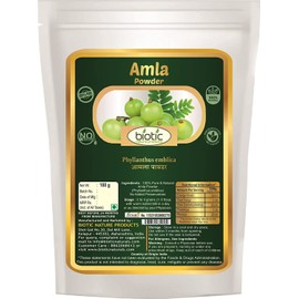 Veena Veena Biotic Natural Amla Powder (Indian Gooseberry) Phyllanthe Emblica - 100 g