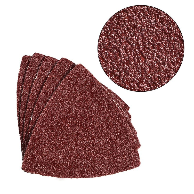 TA-VIGOR 15Pcs 80 Grit Detail Sander Sandpaper Triangular Sanding Hook