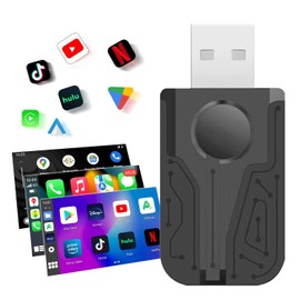 Wireless Carplay Adapter, 5s Auto Connect, Convert Wired to Wireless Carplay Adapter, Plug and Play CarPlay Wireless Adapter for Cars Equipped with Wired CarPlay and Android Auto.