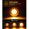 Partsam 10Pcs Amber 13LED Strobe Marker Lights, Round Clearance Light