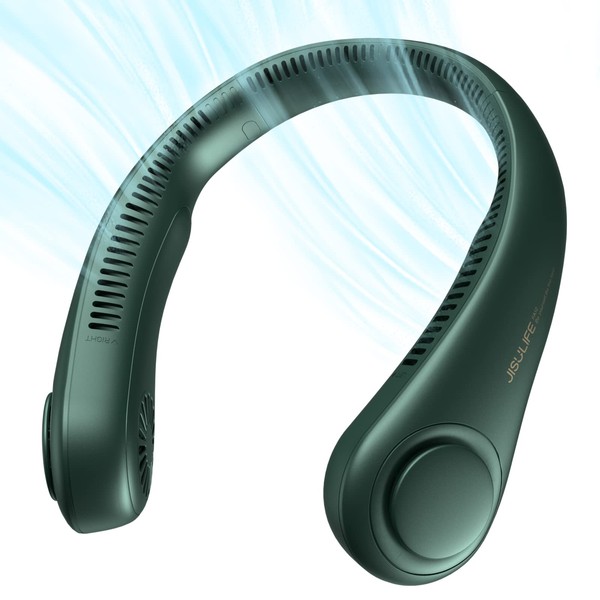 JISULIFE Portable Neck Fan, Hands Free Bladeless Fan, 5 Speeds,