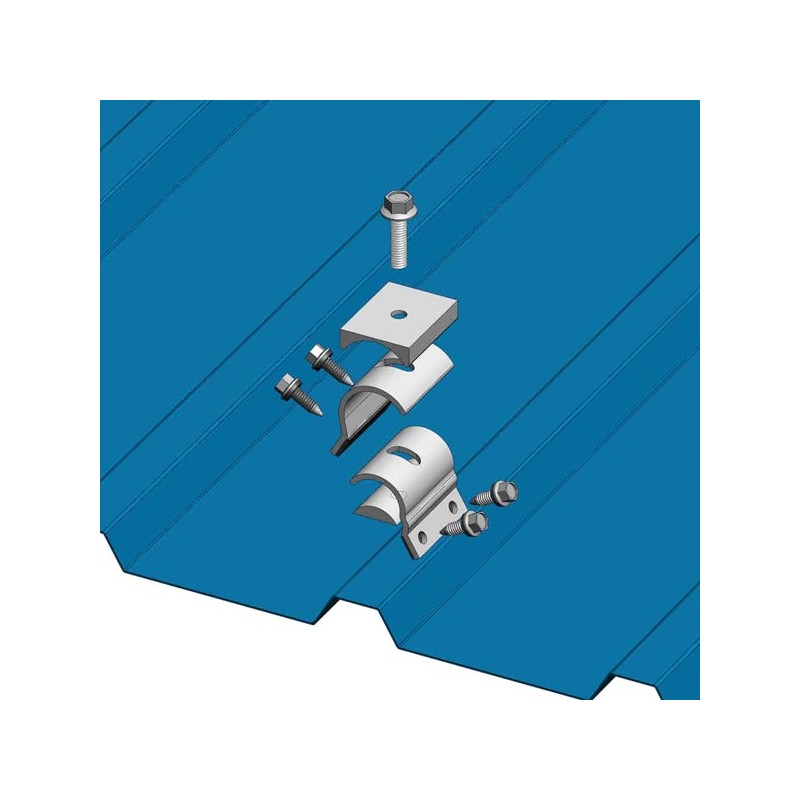 4 MageBracket RH R-Panel Trapezoidal Metal Roof Mounting Racking Rib