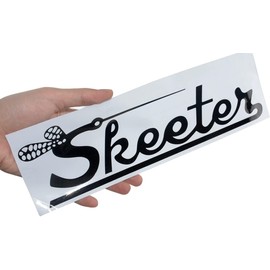 2Pc Skeeter Boats Decals Vinyl Stickers Fit for Boat Outboard Motor (Black)