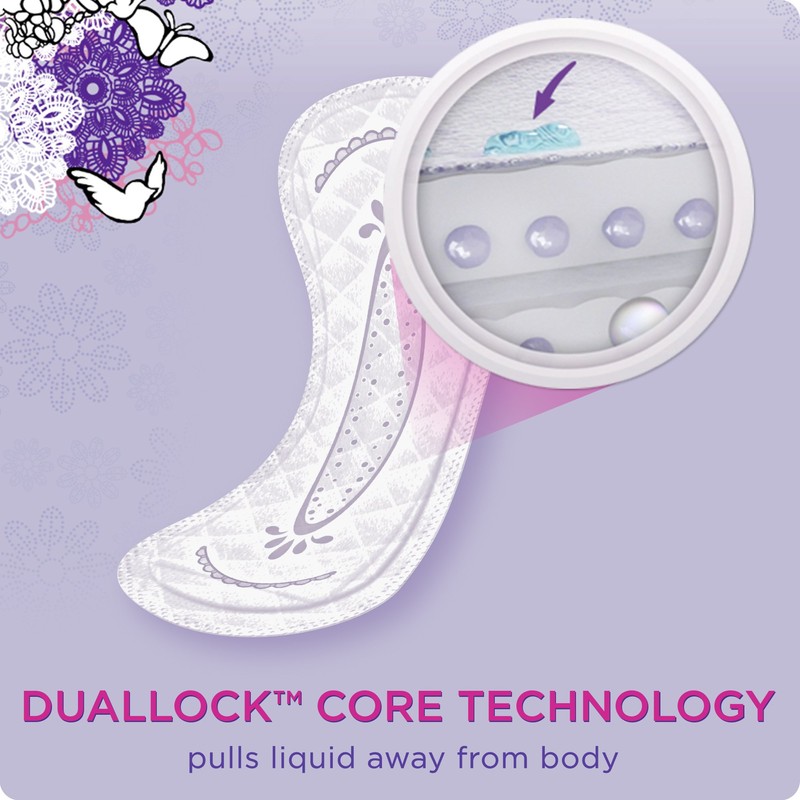 Always Discreet Incontinence Liners for Women, Very Light Absorbency, Long