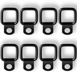 Kdtoll D Construction Ring Lashing Eyelet, Pack of 8 Heavy Duty Lashing Eyelets for Trailers, D-Ring Lashing Eyelets with Load 200 kg, Stainless Steel Trailer Accessories for Load Securing Trucks,