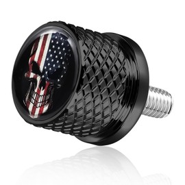 Stainless Knurled Fender Seat Bolt Screw 1/4"-20 Thread Compatible with 1996-2023 Harley Sportster Dyna Softail Touring CVO- American Skeleton