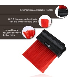 Cepillo de peluquería para cortar el cabello, cepillo de limpieza de cuello suave para el hogar, herramienta profesional de salón (negro marrón)