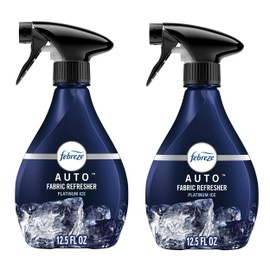 Febreze Fabric AUTO Car Spray Air Freshener, Odor Fighting, Platinum Ice, 12.5 fl oz (2 Pack, Platinum Ice)