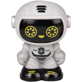 Forest & Twelfth 6" Grey Rubber Robot Toy, Cute Mini Robot Toy for Kids 3-5 Years, Great Toddlers Toy for Bath, Pool, Beach and Indoor Play, Classroom Gifts for Students (#06 Grey)