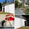 Telescoping Ladder 5M/16.5FT A Frame Extension Ladder Multi-Purpose Heavy Duty