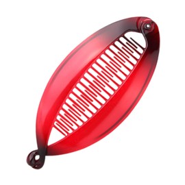 Hellery Women’s Fishtail Banana Hair Accessory, Barrette for Thin Long Hair, Jaw Clamp, red