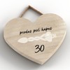 Global Designs 30Th Wedding Anniversary Welsh Love Spoon Wooden Heart