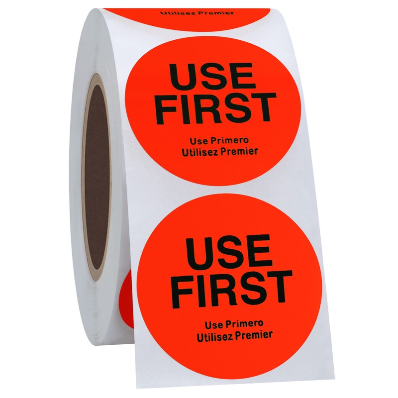 Hybsk Fluorescence USE First Stickers Restaurant Food Service FIFO Label
