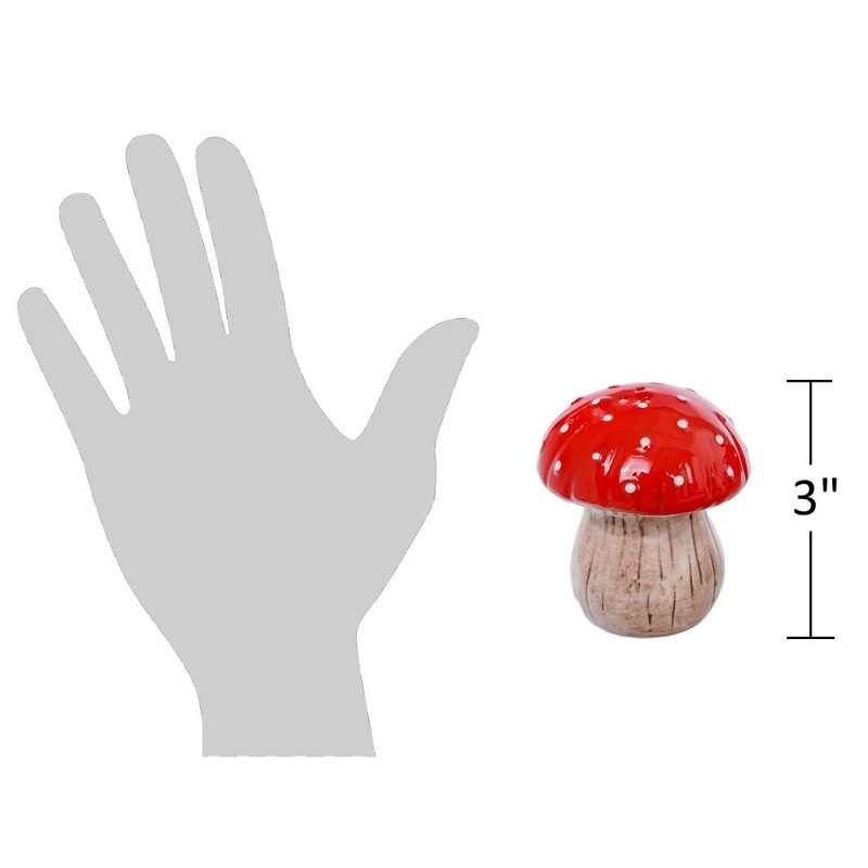 The Bridge Collection Ceramic Mushroom Salt and Pepper Shaker Set