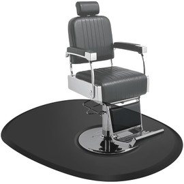 4’x5’ Salon Floor Mat for Anti Fatigue Barber Chair Mat for Circle Chair Base Hair Stylist Beauty Floor Mats Thick Half Round Office Comfort Floor Mat for Salon & Barber (Oval)